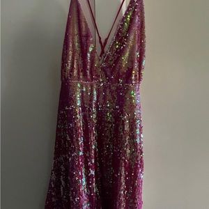 Southern Fried Chics Pink Sequin Barbie Dress